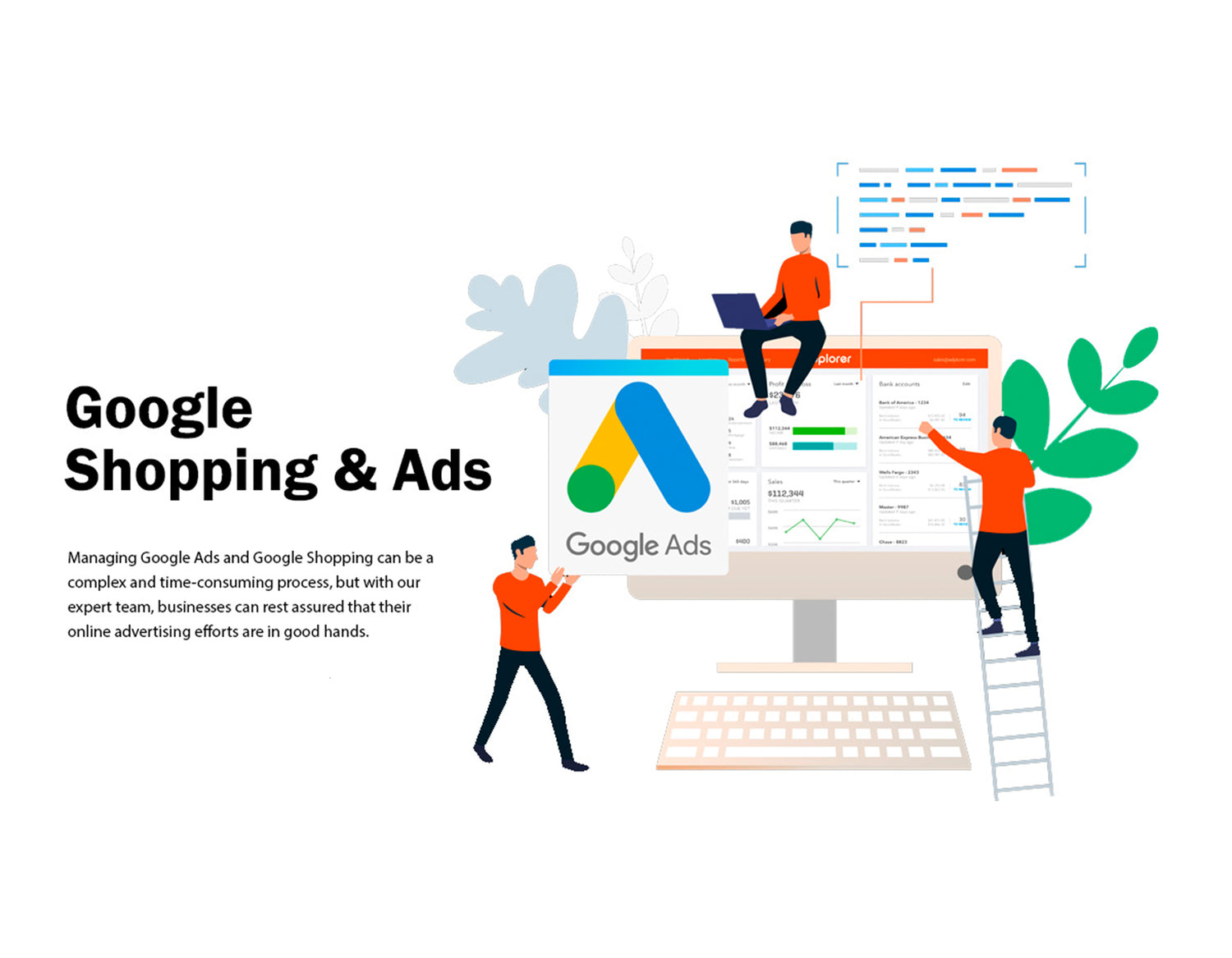 Image showcasing effective Google Shopping and Ads strategies - driving increased traffic, conversions, and ROI through expertly managed campaigns on Google's advertising platform